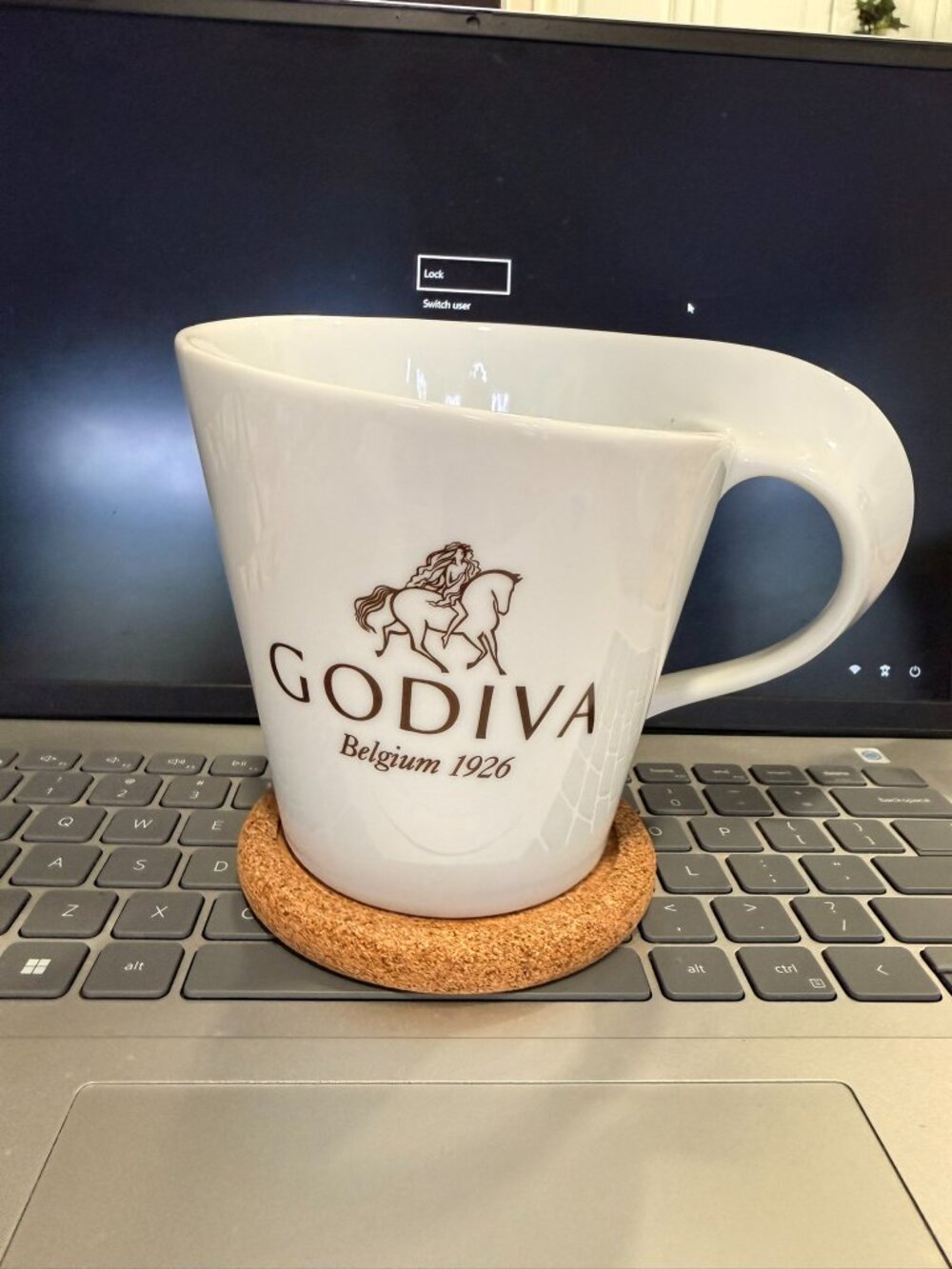 Godiva Oversized Coffee Mug. White